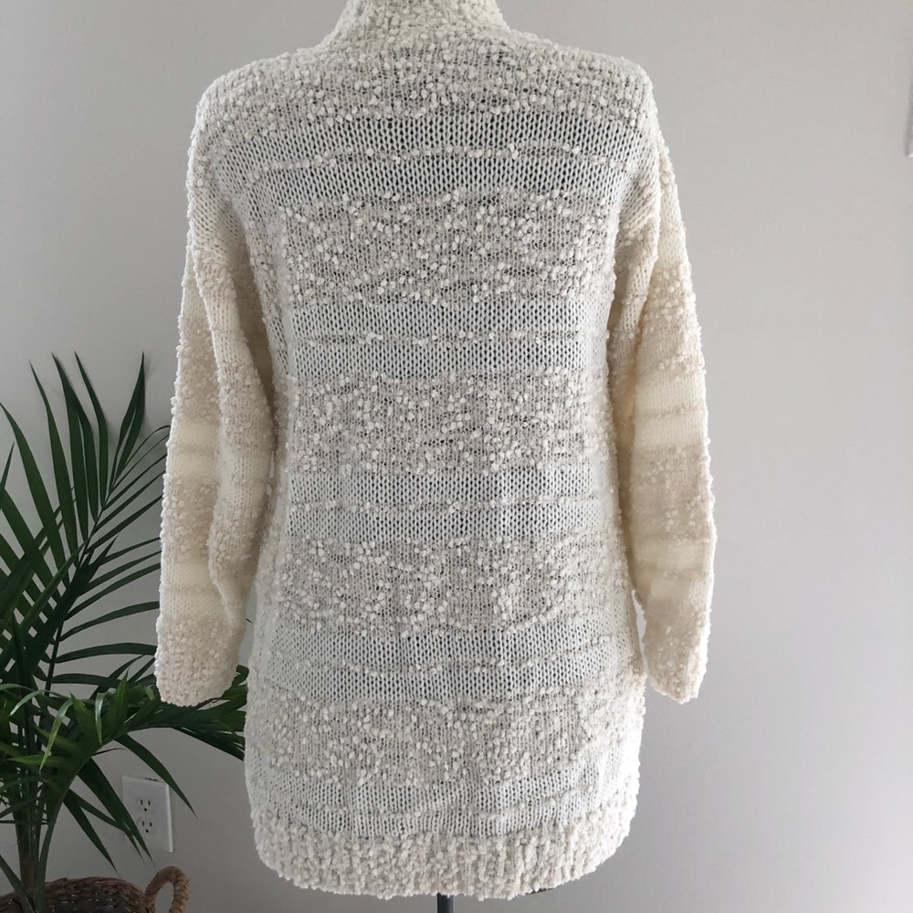 Textured Cream Cardigan - Picture 3 of 5